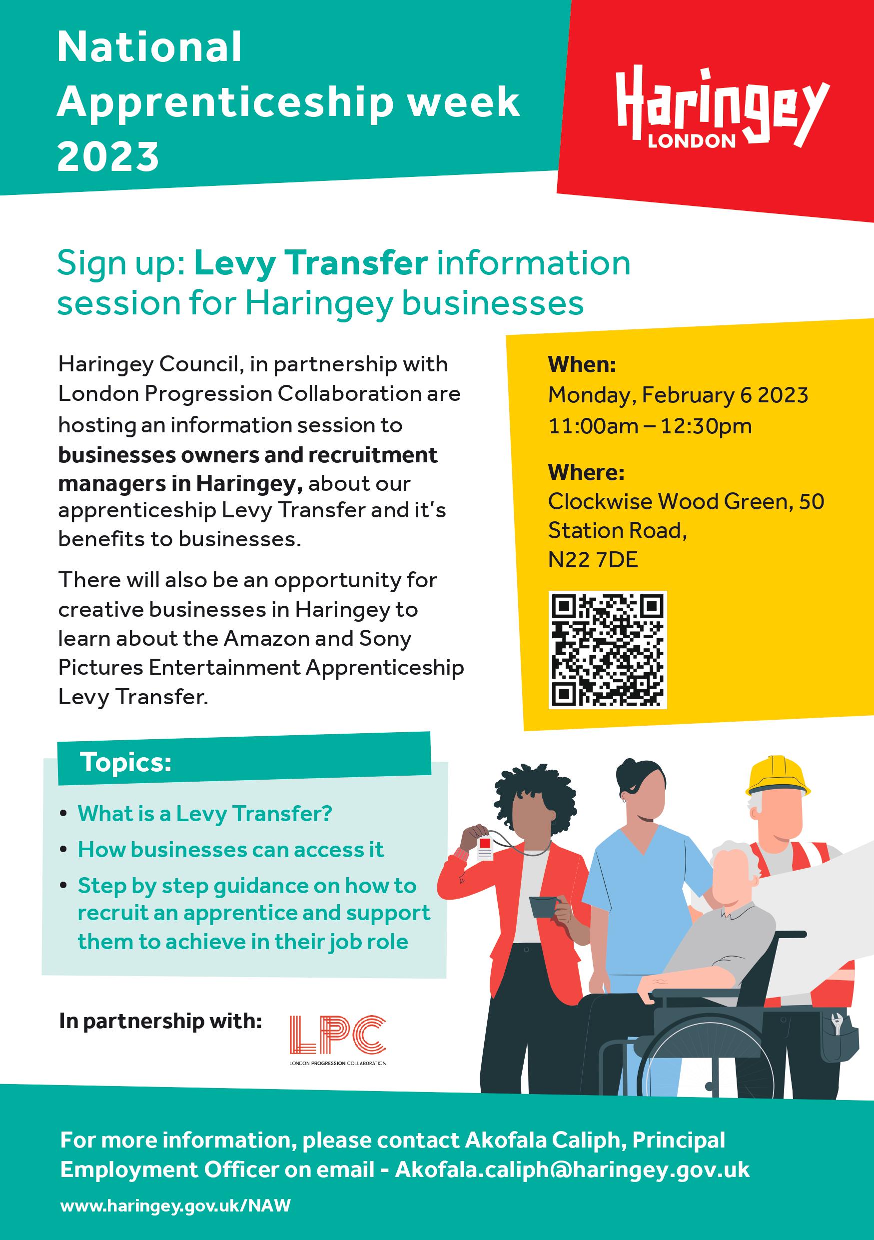 Haringey Council Apprenticeship Levy Funds Transfer Information Session Image